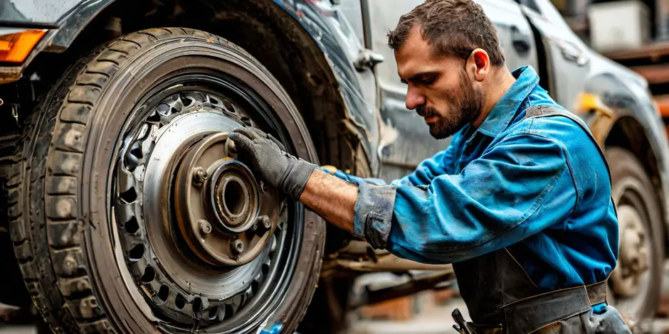 Замена заднего тормозного диска (с колодками) Форд Транзит