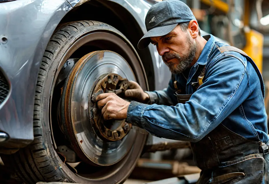 Замена переднего тормозного диска (с колодками) Мерседес Спринтер