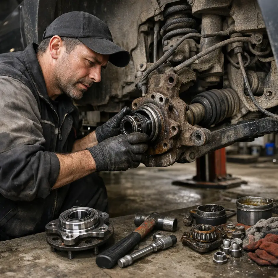 Замена переднего ступичного подшипника Пежо Боксер