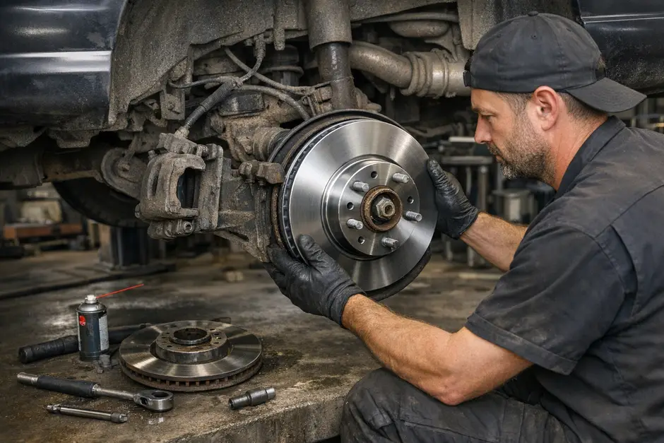 Снятие и установка заднего тормозного диска