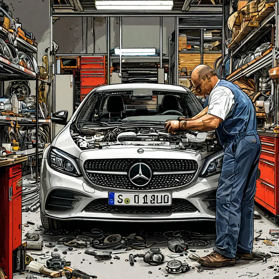 Разборка и сборка передней части автомобиля Мерседес Спринтер