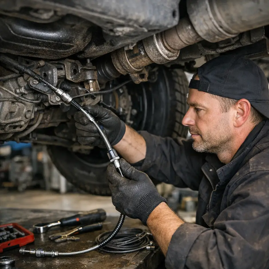 Замена троса стояночного тормоза