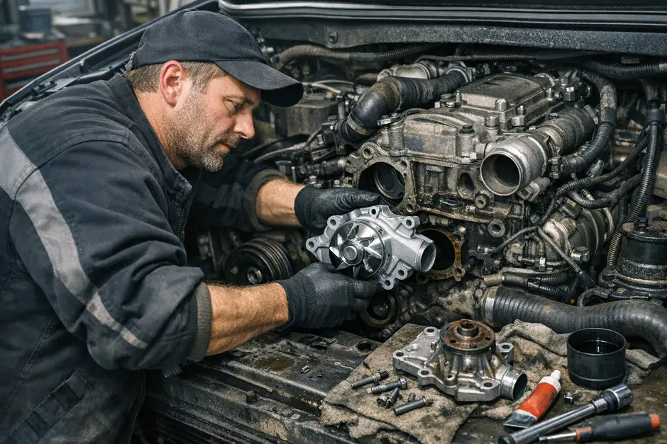 Замена водяной помпы