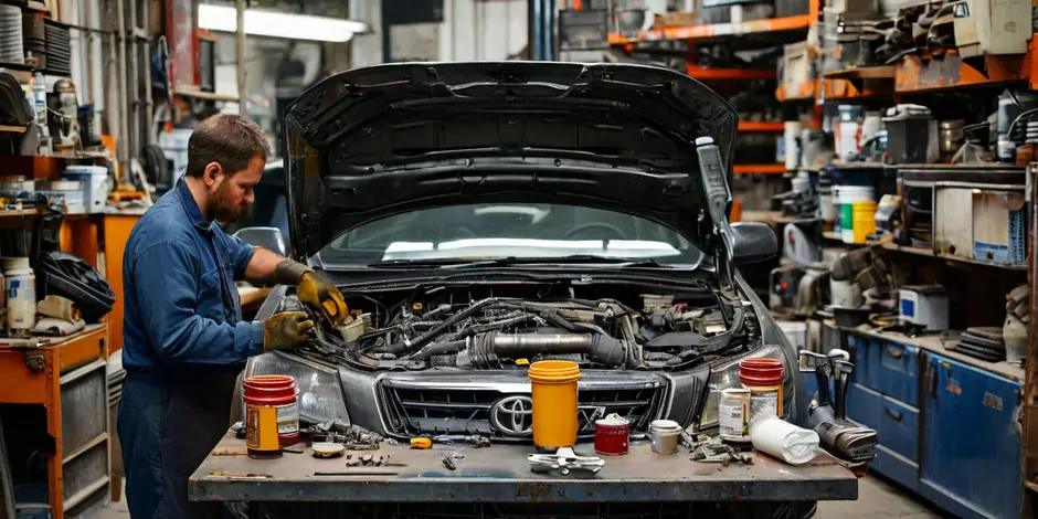 Замена масла в двигателе и масляного фильтра Toyota Ленд Крузер