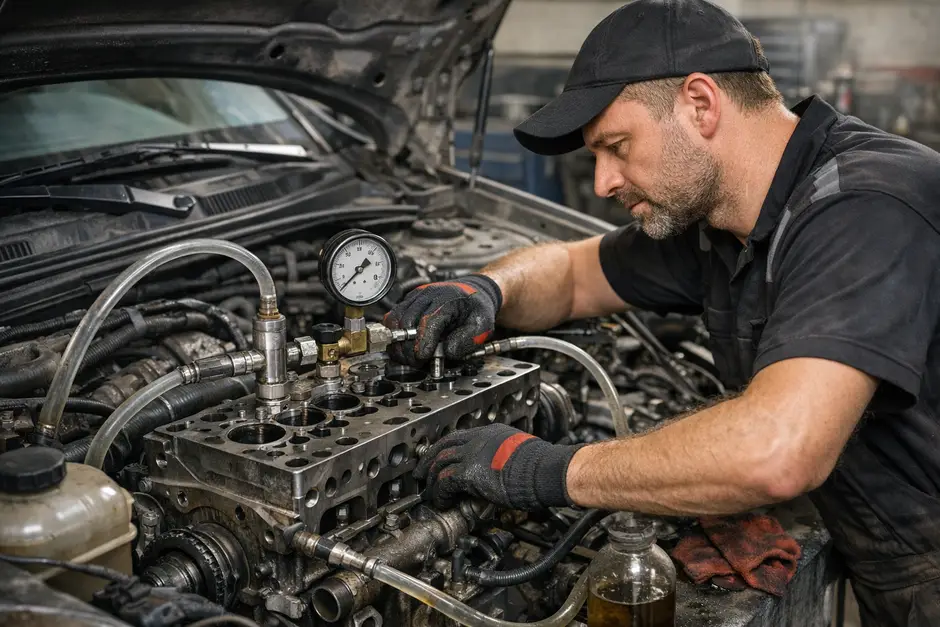 Опресовка головки блока