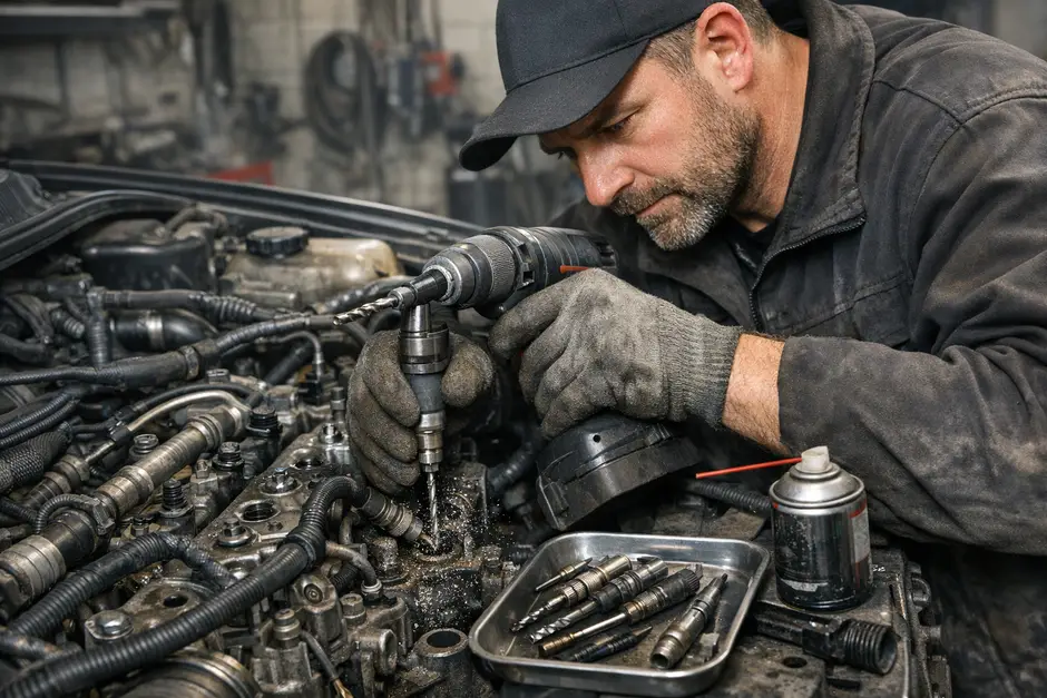 Высверливание свечи накала