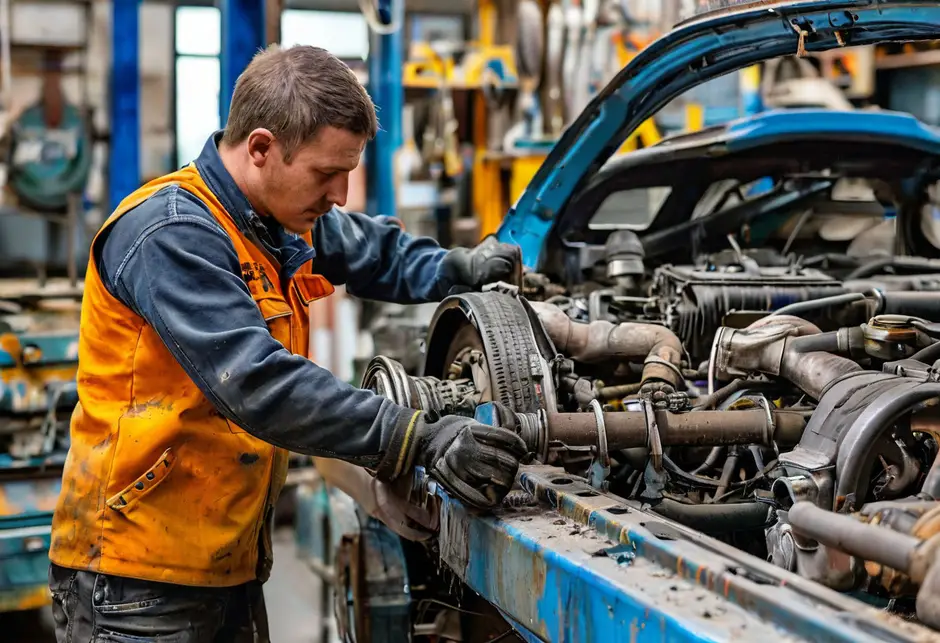 Снятие и установка переднего нижнего рычага Пежо Боксер